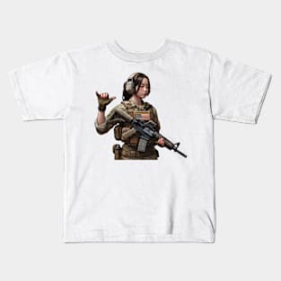 Tactical Girl Kids T-Shirt